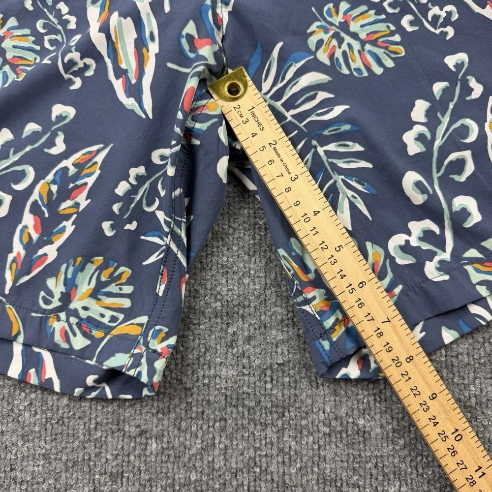 Kirkland Signature Swim Shorts XXL Blue Tropical‎ Print Elastic Waist NWT